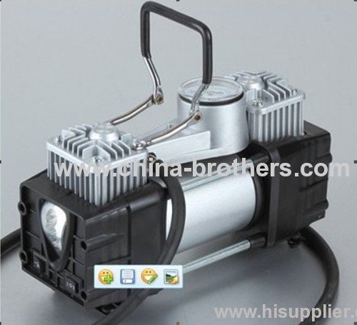 LED car air compressor/DC12v car tyre inflator/portable min air pump