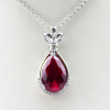 925 Sterling Silver Jewelry Created Ruby Pendant Jewelry