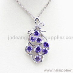925 Silver Jewelry fashion created amethyst cubic zircon pendant