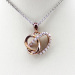 925 Sterling Silver Pave Created Diamonds Heart Pendant Jewelry