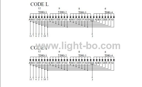 Comum anodo de 4 dígitos 0.56Ultra branco 7 Segment relógio de exibição brilhante