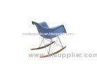 Eames Rocking PP ABS Chair , Blue Waterproof Leisure Plastic Chair