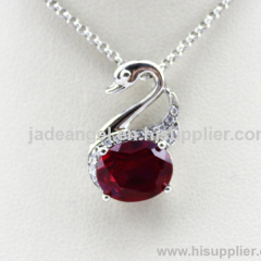 designer jewelry,925 Sterling Silver Garnet Cubic Zircon Pendant