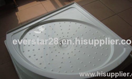 Semi arc acrylic shower tray with waterlip 06