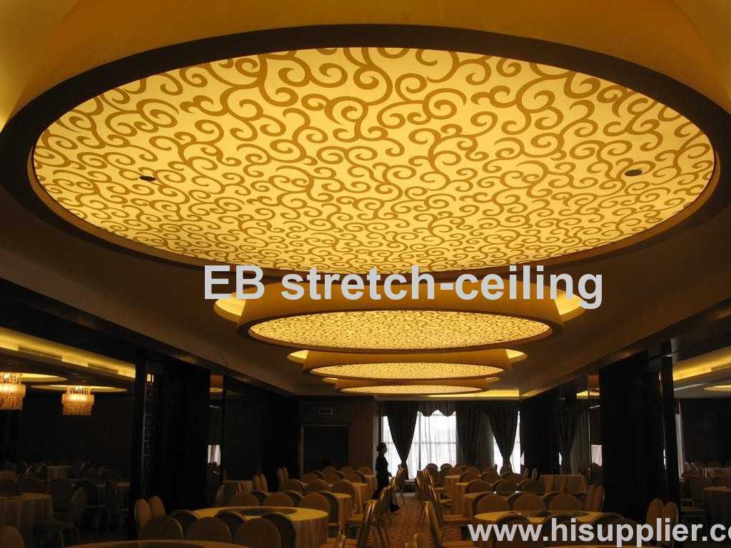 Metallic stretched ceiling