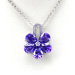 Sterling Silver Amethyst Cubic Zircon Pendant