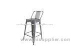 High Iron Tolix Bar Stool , Electro - Plated Metal Bar Chairs