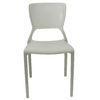 PP Armless Plastic Chair , Patio White Plastic Stacking Chairs