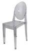 Gray Lightweight Armless Plastic Chair For Living Room , Garden