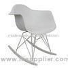 Rocking Outdoor Stackable Plastic Chairs , Eames Plastic Chairs