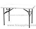Outdoor Furniture White Foldable Plastic Tables For Garden / Camping