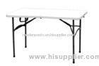 White Foldable Blow Molded Table , Garden / Camping Plastic Table