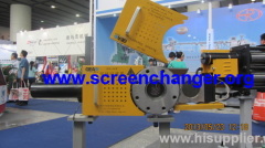 hydraulic screen changer for twin-screw extruder