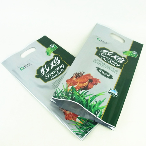 Side gusset plastic packaging bag for green food