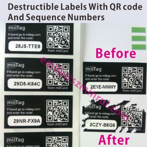 Warranty Eggshell Stickers With Random Numbers