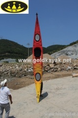 single sit in sea kayak ocean kayak with PE material high quality