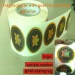 high security hot gold foil destructible stickers