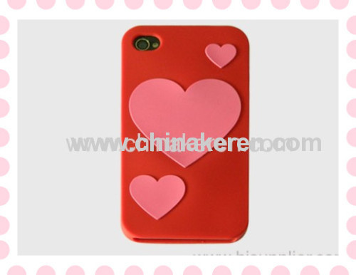 silicone red phone cases