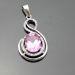 sterling silver pendant with pink cubic zircon jewelry