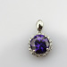 925 Silver Jewelry Created Amethyst Pendant Jewelry