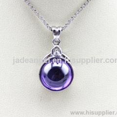 925 silver amethyst cubic zircon charm jewelry