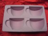 Pink vacuum forming flocking cups for coffe and tea