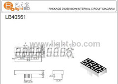 Ultra white 4 Digit 14.2mm 7 segment led display for home appliances