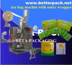 tea bags packaging machine with outer wrapper