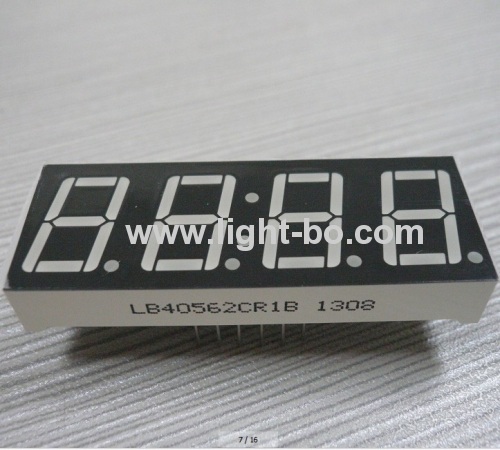 Four-Digit Common Anode 14.2mm(0.56") 7 segment led clock display