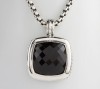 Designer Inspired Jewelry Sterling Silver 20mm Black Agate Albion Enhancer