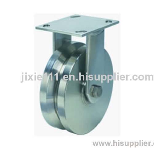 V-groove casters are made of stainless steel