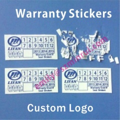 Warranty Sticker One Time Use