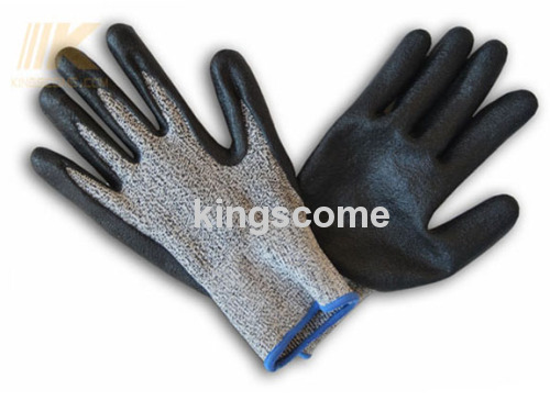 Foam Nitrile Coated Strong Cut Fiber Gloves KWG1009