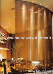 restaurant curtain metal screen golden curtain