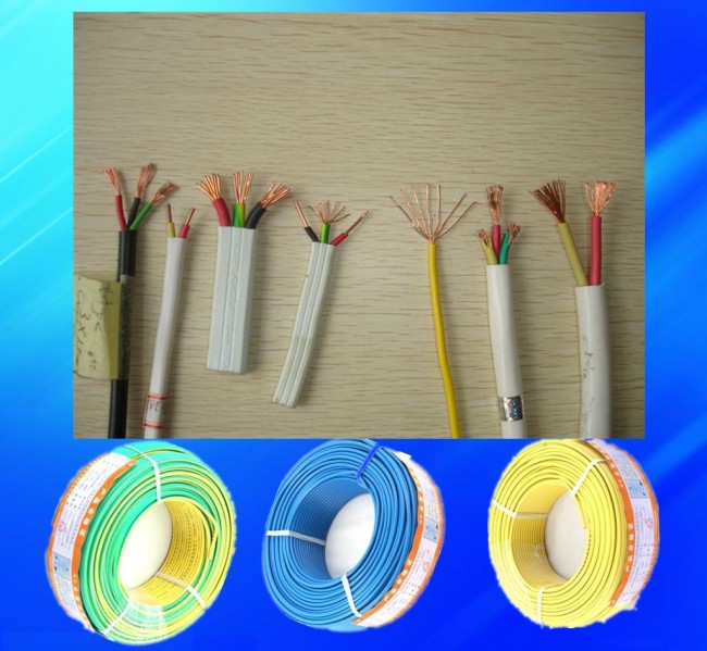 Copper conductor PVC insulatedPVC sheathed round wire