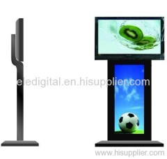 42" lobby,office,commercial center dual screen mini pc digital sigange,lcd stand pc display,monitor and computer stand