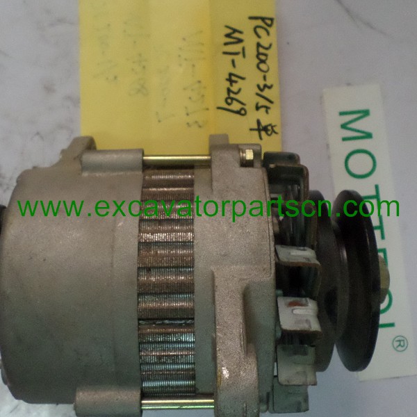 Alternator single groove for KOMATSU PC200-3 PC200-5 600-821-6120 0-33000-5860