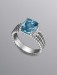 yurman inspired jewelry 925 sterling silver 10x8mm blue topaz petite wheaton ring