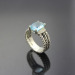 yurman inspired jewelry 925 sterling silver 10x8mm blue topaz petite wheaton ring