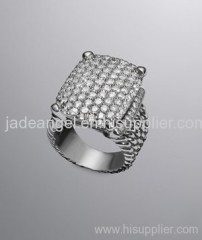 designer inspired jewelry sterling silver jewelry 20x15mm wheaton ring pave diamond
