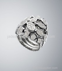 fashion jewelry sterling silver yurman jewelry large diamond confetti ring
