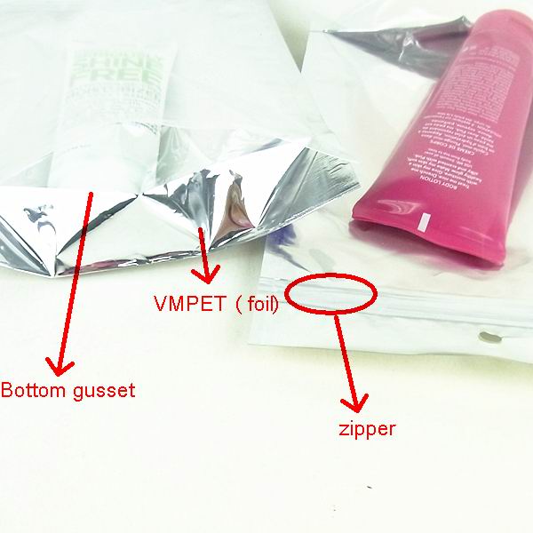 New arrival one side transparent standing up foil zipper pouch