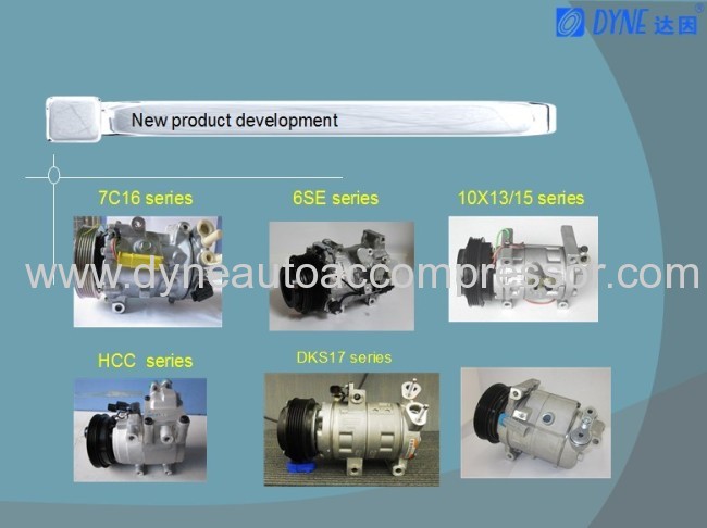 DYNE auto air conditioner compressor manufacture for India car 7H15 truck HOR VER 