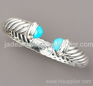 sterling silver yurman bracelet turquoise waverly bracelet