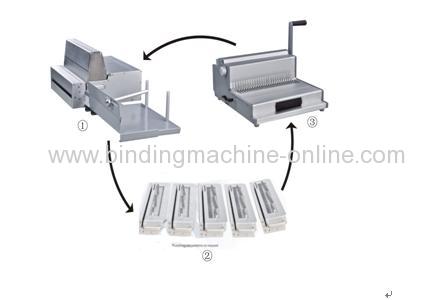 Semi-automatic interchangeable die modular punching and binding machine