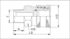 Non-valve Hydraulic Quick Coupling With Male Thread