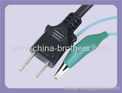 Japan standard power cord three pins plug with PSE approval
