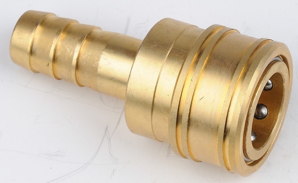 Non-valve Hydraulic Quick Coupling With Hose Brab