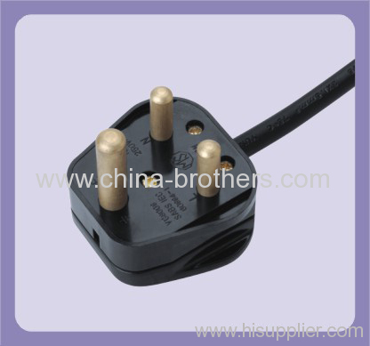 The assemblyed south africa 3 pin plug power cord