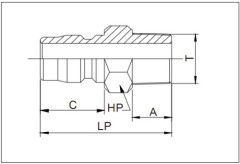 Non-valve Hydraulic Quick Coupling With Male Plug